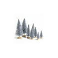 thumbnail image 2 of Dalrosia Mini Christmas Trees Bottle Brush Trees with Wood Base, Christmas Village Trees for Tabletop Christmas Decor Holiday Winter Decorations, 2 of 8