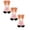 Orange 3PCS, variant on 3 Pairs Ice Cream Socks Fun Colorful Socks Patterned Funky Happy Child Crew Cute Sock,7-12 Years