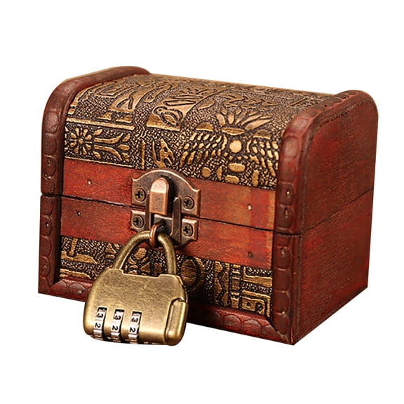 Vintage Metal Jewelry Box Small Trinket with Lock Jewelry Storage Box for Rings Earrings Necklace Treasure Chest Organizer Antique Jewelry Keepsake Gift Box Case for Girl Women