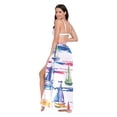 thumbnail image 3 of FORMRS Womens Beach Sarong Semi-Sheer Bikini Wrap Skirt Swimsuit Cover-ups, Hand Drawn Sailboats, 3 of 7