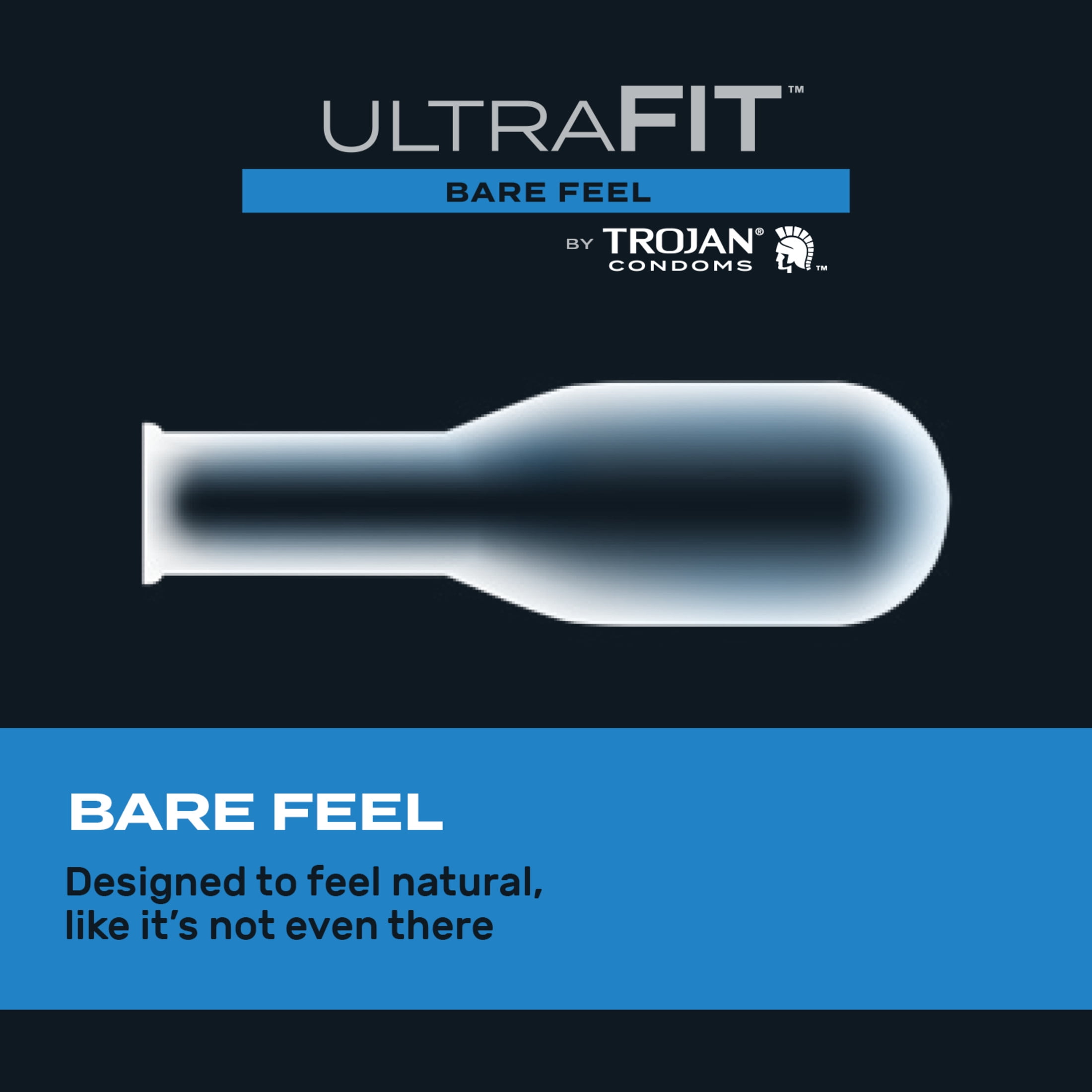 Trojan Condom Ultrafit Bare Feel 10 Ct