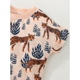 thumbnail image 5 of Franhais Baby Two Pieces Clothes Outfit, Tiger Printed Short Sleeve Romper + Shorts Summer Clothing Set, 5 of 9