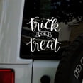 thumbnail image 3 of Trick or Treat (cursive) square Vinyl Lettering Wall Decal Halloween Decals and Stickers Wall Decor Craft - Size: 10"H x 10"L - Color: White, 3 of 5