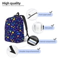 thumbnail image 3 of Kdxio Mathematics And Chemistry Print Canvas Backpack for School Work Travel Lightweight Unisex Daypack with Laptop Compartment and Adjustable Straps-Small, 3 of 5