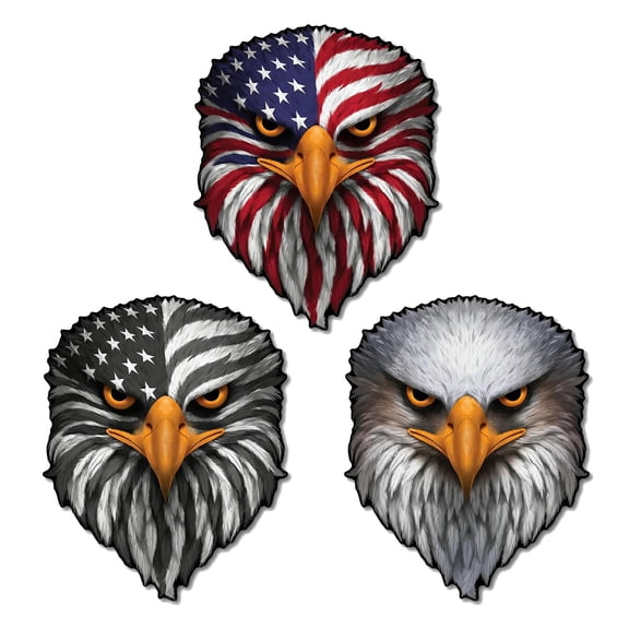 Reflective Eyes Eagle Decal,American Flag Patriotic Vinyl Bumper Stickers for Car Window,Waterproof Fade-Resistant USA Graphic Decor for Laptops, Coolers