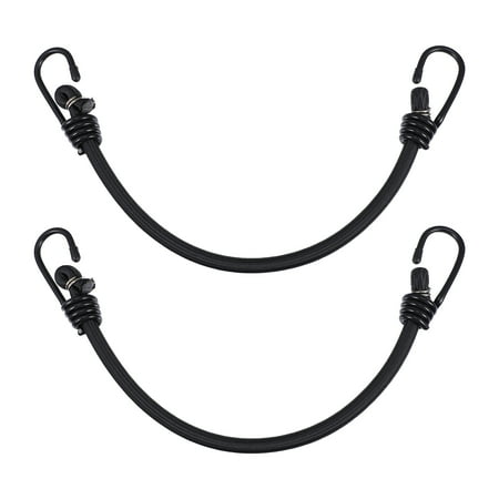 

NUOLUX 2pcs Practical Bungee Cords with Hooks Durable Tent Fixing Elastic Ropes