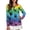 Colorful Dog Paw Print, variant on Garronmavis Women's Long Sleeve Golf Shirt Zipper Tennis Shirts for Women Collared Shirts Tops Athletic Tops Dog Paw Golf Shirt, Colorful Dog Paw Prints, Size XS