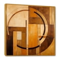 thumbnail image 2 of Designart "Gleaming Bronze Balance VI" Abstract Shapes Floater Framed Canvas Wall Art, 2 of 5