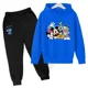thumbnail image 3 of Conjunto de dos piezas con sudadera y pantalones para niñas de 3 a 14 años con estampado creativo de Mickey y Minnie de Disney clásico de Harajuku, 3 of 5