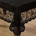 thumbnail image 4 of THD Harpy Floral Lace Fabric Tablecloth, Lace Fabric Table Cloth for Rectangle Tables, Wrinkle Resistant Tablecloth, Patterned Scalloped Tablecloth (60 W x 104 L, Black), 4 of 4