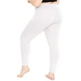 thumbnail image 3 of Stretch Is Comfort Women's Cotton Full Length Leggings White 7X, 3 of 7