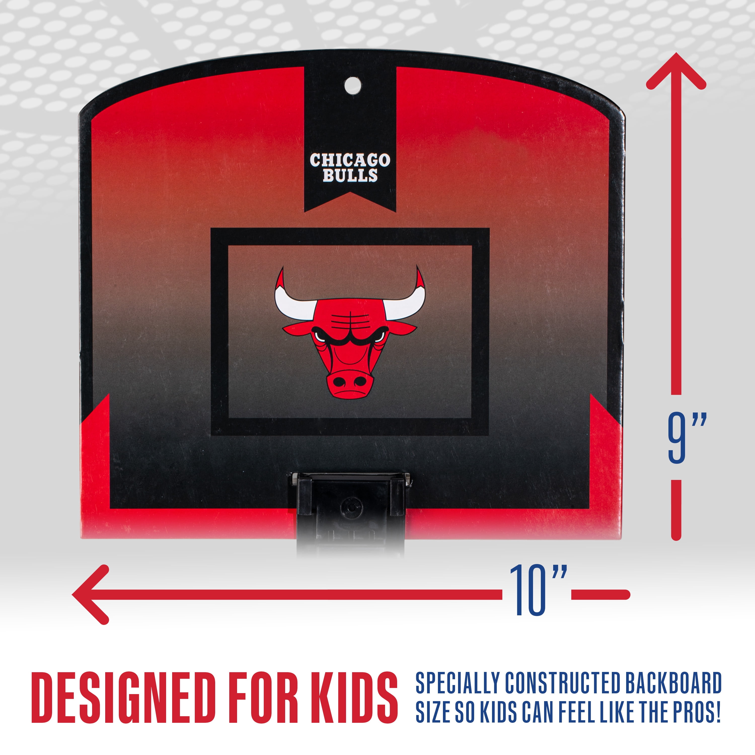 Franklin Sports NBA Chicago Bulls Mini Over the Door Basketball Hoop - Kids Indoor Mini Basketball Hoop with Basketball - NBA Fan Shop Mini Hoop for Bedroom + Office - Over the Door Mini Hoop Set