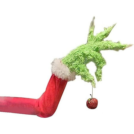 Christmas Grinch Arms for Christmas Tree Decoration,Thief Stole Christmas Elf Stuffed Arms Garland Ornament for Christmas Tree Ornament