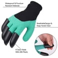 thumbnail image 5 of Guantes de jardín con garras en las yemas de los dedos rápidos: ideales para excavar, desmalezar, sembrar y pinchar, seguros para jardineros de rosas (doble garra), 5 of 5