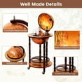thumbnail image 4 of Yardi Yard 16th Century Wood Globe Wine Bar Stand, Globe Wine Bar Stand, 16th Century Italian Replica: Elegant Liquor Display, 4 of 8