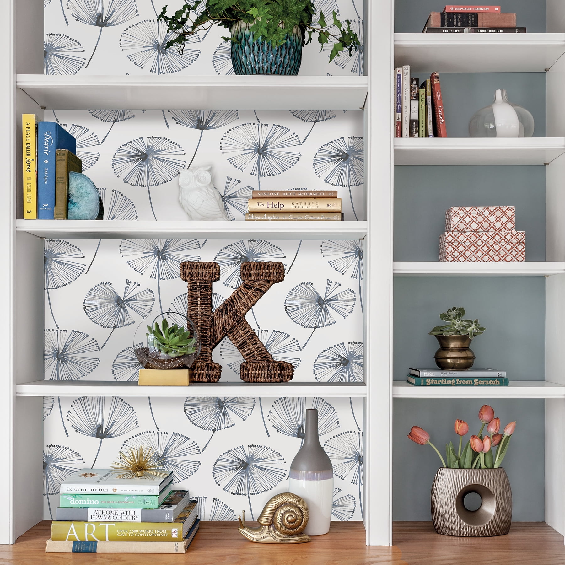 NuWallpaper Aya Vinyl Peel And Stick Wallpaper, 216-in by 20.5-in, 30.75 Sq. ft. 1 count