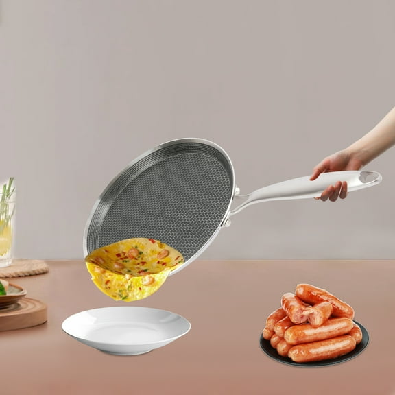 28cm 11in Stainless Steel Crepe Pan Non-Stick Honeycomb Restaurant Grade