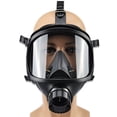 thumbnail image 3 of Máscara de gas de cara completa, máscaras de gas de supervivencia nuclear y química con filtro de carbón activado, máscara de respirador reutilizable para gases, vapores, polvo, productos químicos, 3 of 4