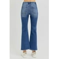 thumbnail image 2 of RISEN Full Size Distressed High Rise Crop Flare Jeans for Women, 2 of 6