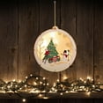 thumbnail image 5 of Christmas Decorations, LED Hanging Ornaments, DIY Handmade Wooden Christmas Tree Snowman Reindeer Pendants, Glowing Ambiance Lights, Easy Assembly Holiday Wall Hanging Home Decor, 5 of 8