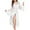 White, variant on FRSASU Women's Solid Color Perspective Mesh Sleeves Ice Silk Bathrobe Nightgown White 10(XL)