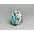 thumbnail image 2 of Heaven Crafts 925 Sterling Silver Abalone Shell Ring Boho Minimalist Design Beach Jewelry Ring For Women, 2 of 6