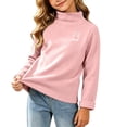 thumbnail image 5 of SELONE Mock Neck Sweatshirt Kids Long Sleeve Layering Top Comfy Knitted Solid Sweatshirts Girls Fall Outfits 1-12Y, 5 of 6