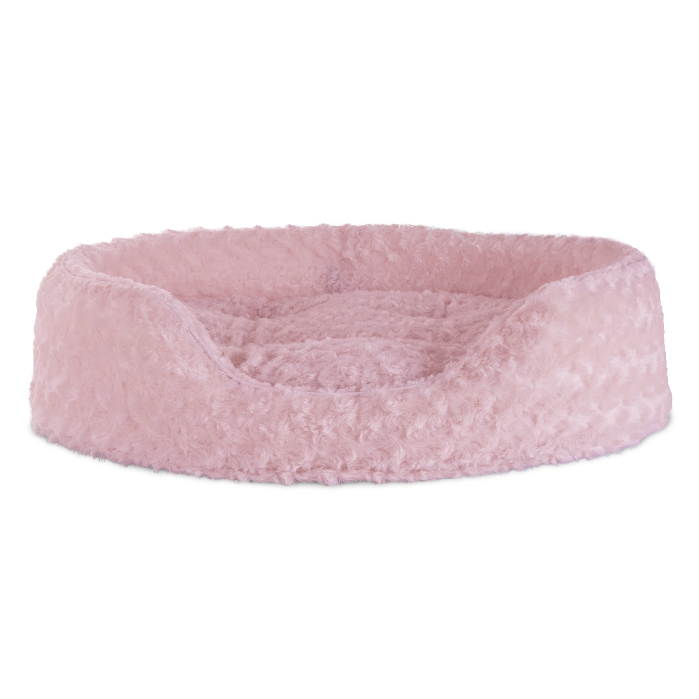 FurHaven Pet Products Ultra Plush Oval Pet Bed for Dogs & Cats - Strawberry, Large