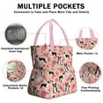 thumbnail image 3 of Boston Terrier Dog and Flower Florals Drawstring Lunch Bag Women - Drawstring Lunch Bag Insulated for Work Office - Stain-Resistant Large Lunchbags for Women with Multi-Pockets, 3 of 6