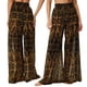 thumbnail image 3 of Pantalones Anchos de Cintura Alta con Elástico para Mujer, Pantalones Casuales Largos para Estar en Casa Amarillo M, 3 of 6