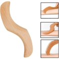 thumbnail image 3 of Facial Beauty Massage Tool, Eye Tension Relief Stick, Meridian Scraper, Wood Therapy Gua Sha Board, Khaki, 15.5x2.0x1.5 cm, 3 of 5
