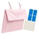 thumbnail image 1 of Bolsa de hielo refrescante para jaula de mascotas, reutilizable, aislante, lavable y portátil. Rosa con 4 cajas, 1 of 9