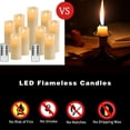 thumbnail image 5 of YIWER Flameless Candles Set of 9 Battery Candles Flicking Lights Ivory Real Wax Electric Pillar Candles Realistic Dancing LED Flames and 10-Key Remote Control with 24-Hour Timer Function 400+ Hours, 5 of 7