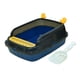 thumbnail image 5 of Lavabo para arena para gatos con tapa abierta, arenero para mascotas, orinal para gatos, inodoro para gatitos, alto Azul S, 5 of 9