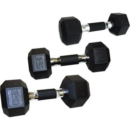 - 6-Piece Polyurethane Infused Dumbbell Set Value Bundle (qty 2 each size)