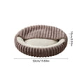 thumbnail image 2 of Round Plush Pet Bed for Dogs and Cats, Semi Enclosed Warm Sleeping Nest, Machine Washable Soft Cotton, 2 of 6
