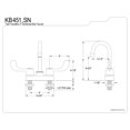 thumbnail image 2 of Kingston Brass KB451SN Vista Two-Handle 2-Hole Deck Mount Bar Faucet in Brushed Nickel, 2 of 5