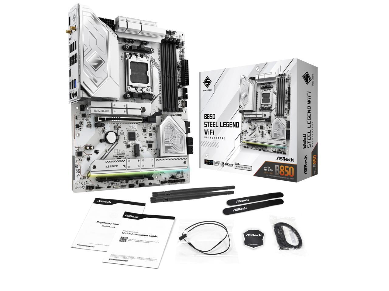 ASRock B850 STEEL LEGEND WIFI AM5 AMD B850 SATA 6Gb/s ATX Motherboard