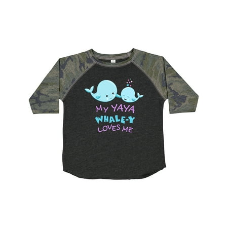 

Inktastic My Yaya Whale-y Loves Me Gift Toddler Boy or Toddler Girl T-Shirt