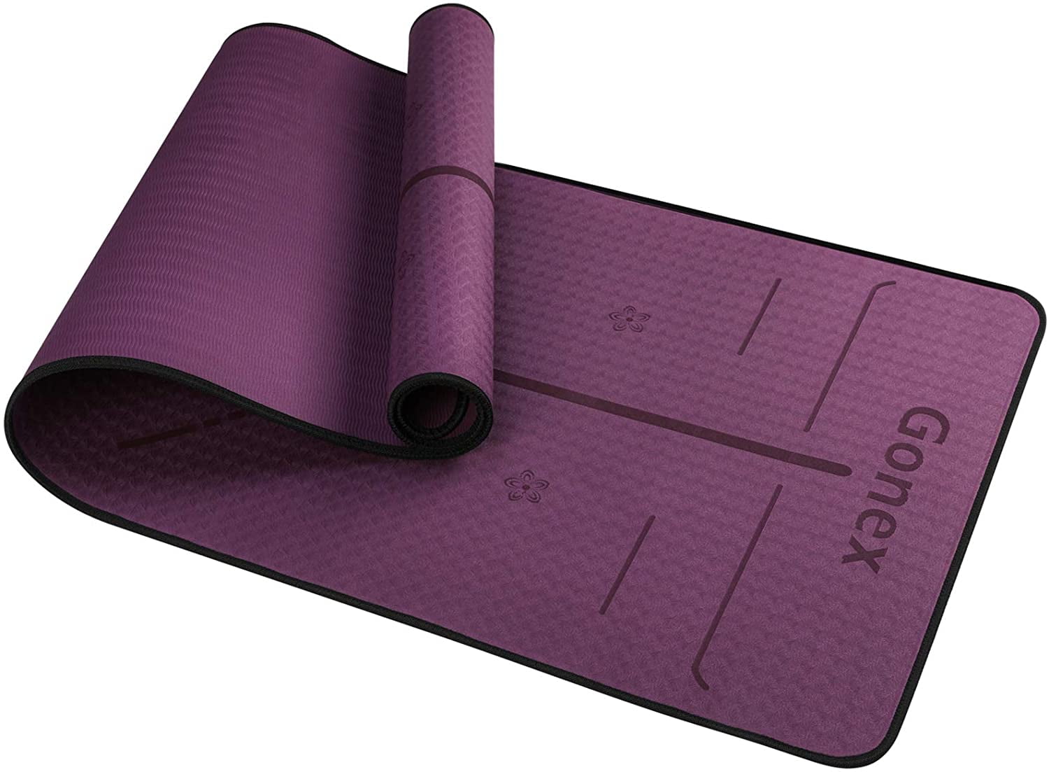 SK Depot Yoga Mat with Alignment Lines TPE Two Sides Anti-Tear Eco Friendly Exercise Mat Non-Slip Large Fitness Mat Premium for Pilates Fitness Women and Men