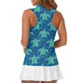 thumbnail image 5 of Whosucclay Sea Turtle Wave Print Workout Tank Tops for Women Zip Up Sleeveless Fashion Womens Golf Shirt XS - 2XL, 5 of 8