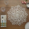 thumbnail image 2 of Efavormart 6 Pack - 15" Silver Vinyl Floral Placemat - Non-slip Dining Table Placemats - Perfect for Wedding Table, Party, Home, Dining Hall, Kitchen, Dinnerware, Hotel, and Business Office, 2 of 3