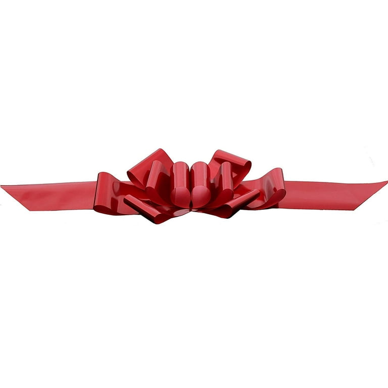 Big Red Car Bow Ribbon - Large Gift Decoration, Fully Assembled, 25 inch Wide, Christmas, Birthday, Valentine's Day