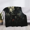 thumbnail image 3 of Naloa Vintage Winged Rose Skull Flannel Blankets - Thick and Warm Blanket for Winter, Soft Fuzzy Plush King Blanket for All Seasons60"x50", 3 of 6