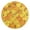 Gold, variant on Yellow and Orange Fish Scales Round Wall Clock Silent Analog Battery Operated Gold Pointer Home Decor 9.84" Diameter