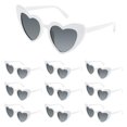 thumbnail image 1 of Gafas de sol Bouiexye blancas en forma de corazón UV400 - Paquete de 10, 1 of 6