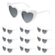 thumbnail image 1 of Gafas de sol Bouiexye blancas en forma de corazón UV400 - Paquete de 10, 1 of 6