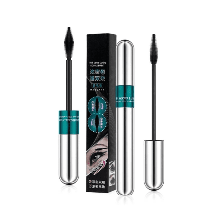 Vibely Mascara 5x Longer Washable Lash Cosmetics, 2 in 1 4D Silk Fiber Lash Mascara, Mascara Waterproof for Women