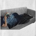 thumbnail image 6 of Halloween Soft Flannel Fleece Blanket, Misty Lake Scene Rusty Wooden Deck Spider Eyeball and Bats with Ominous Skyline, Cozy Plush for Indoor and Outdoor Use, 60" x 80", Blue Brown, by Ambesonne, 6 of 6