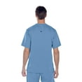 thumbnail image 2 of Barco One Wellness BWT010 Men's 1 Pocket High-Low Hem with Yoke Top Scrub Top Ciel Blue S, 2 of 2